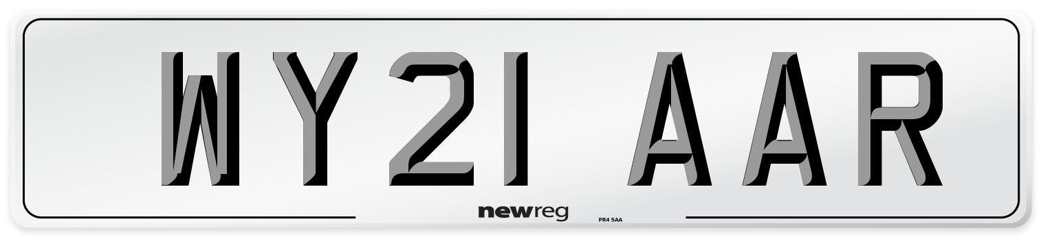 WY21 AAR Number Plate from New Reg